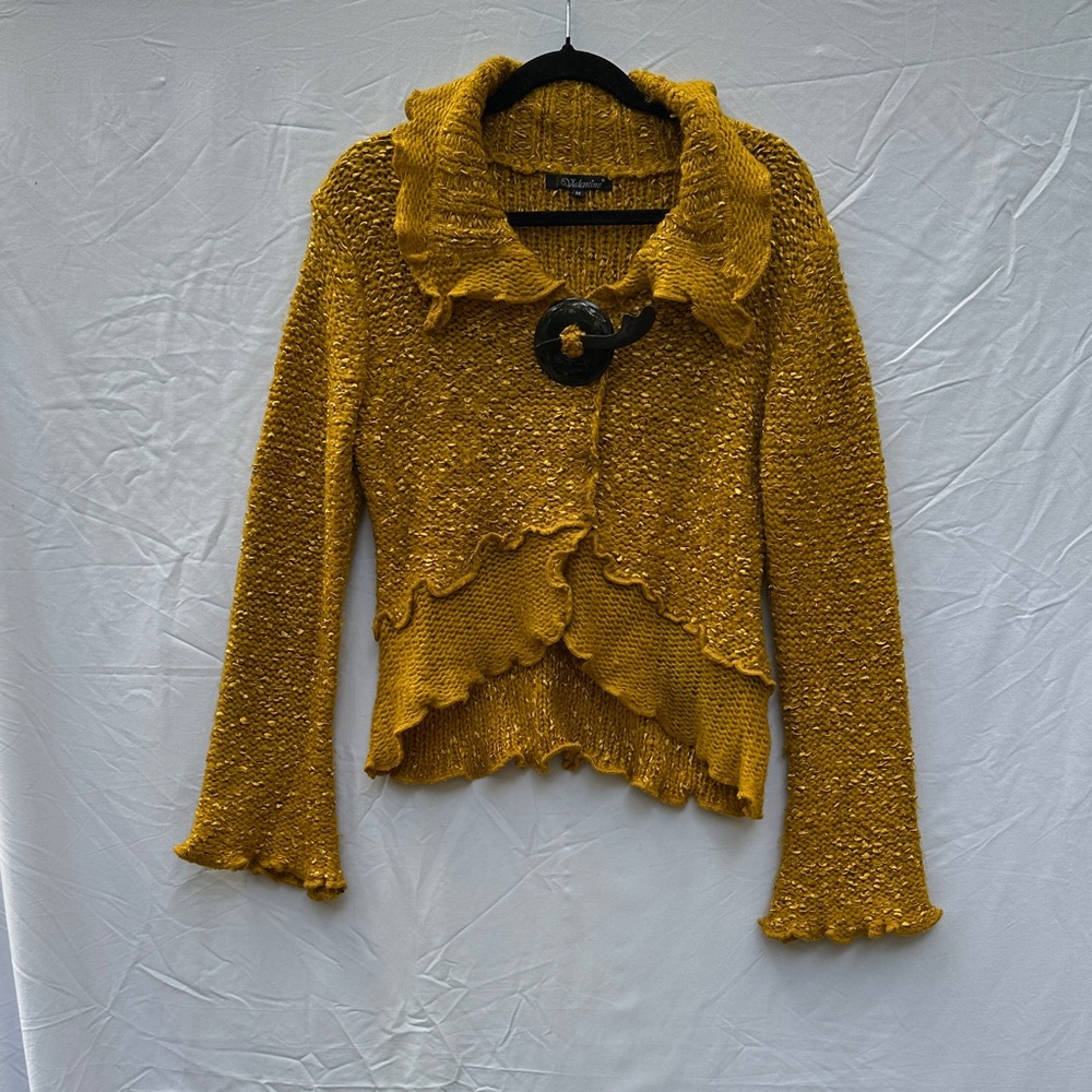 Elegant Mustard Yellow Women's Cardigan